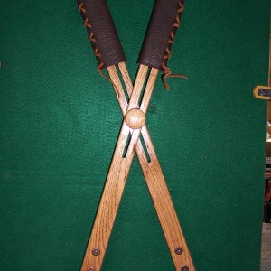 Prone Oak Cross Sticks with Steel Blade Inserts